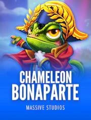 Portada de juego con personaje camaleónico y estética visual elegante.